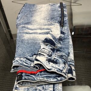 Stylish Blue Acid Wash Jeans